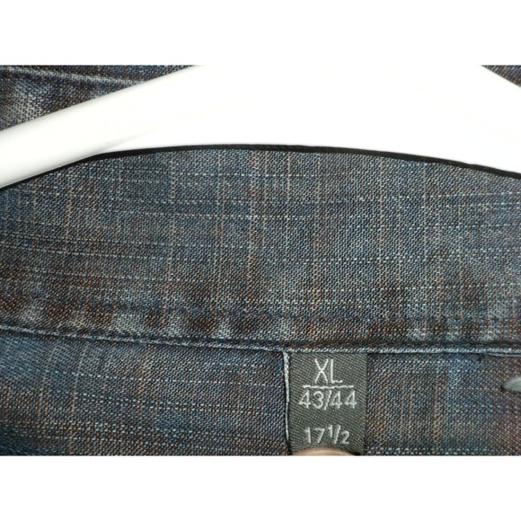 Haupt Germany Shirt Mens XL Blue Tinted Denim Chambray Button Down Long Sleeve - Picture 8 of 14